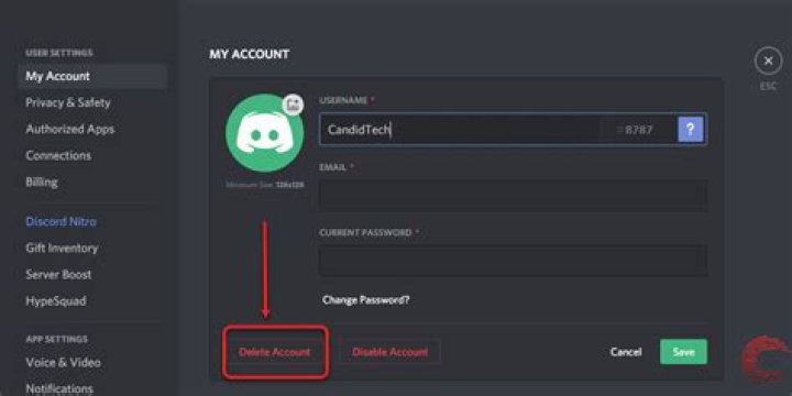 Can you delete discord account?