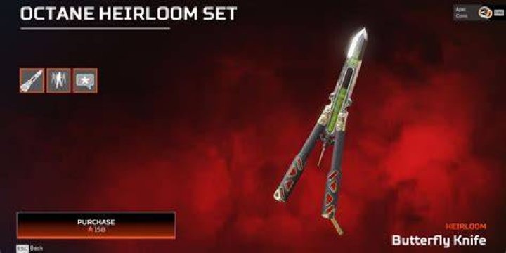 Does Octane stab himself with his heirloom?