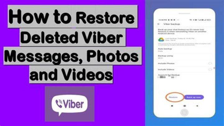 How can I retrieve deleted messages from Viber?