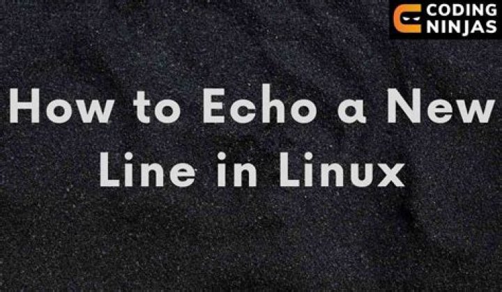 How do you echo a new line?
