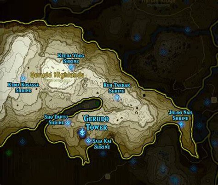 How many shrines are in Gerudo Highlands?