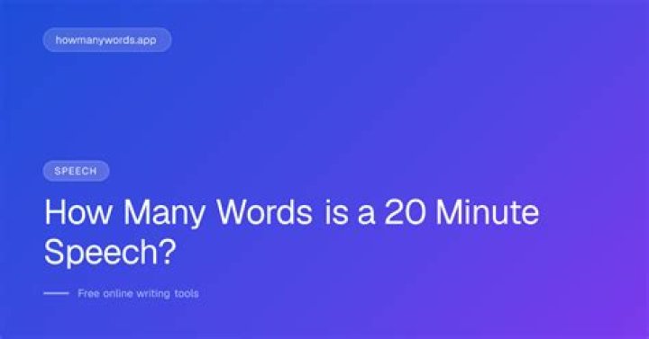 How many words is a 20 minute sermon?