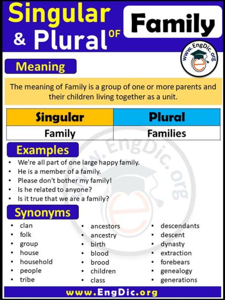 Is family singular or plural?