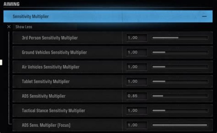 What ads sensitivity multiplier should I use?