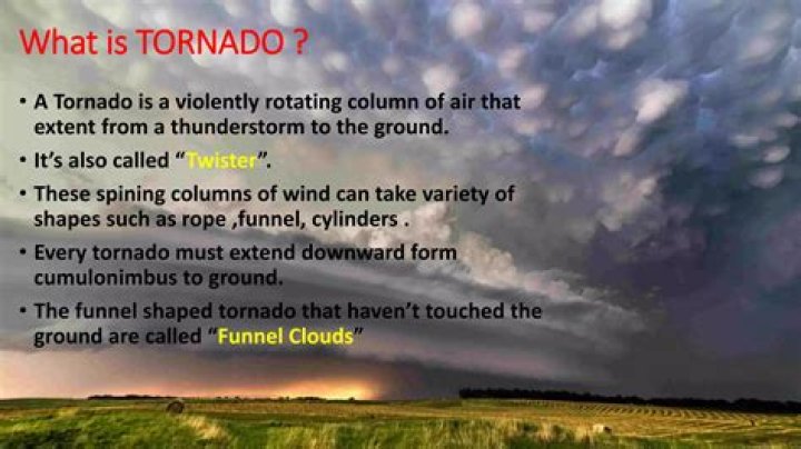 What is a sideways tornado called?