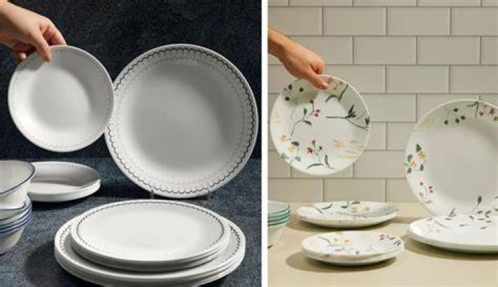 What material is Corelle dinnerware made of?