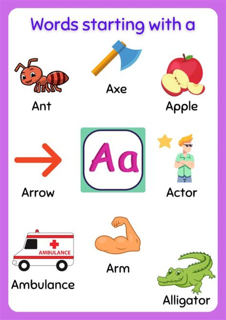 What word starts with a?