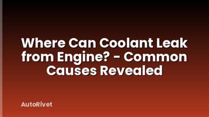 Where can coolant leak from?
