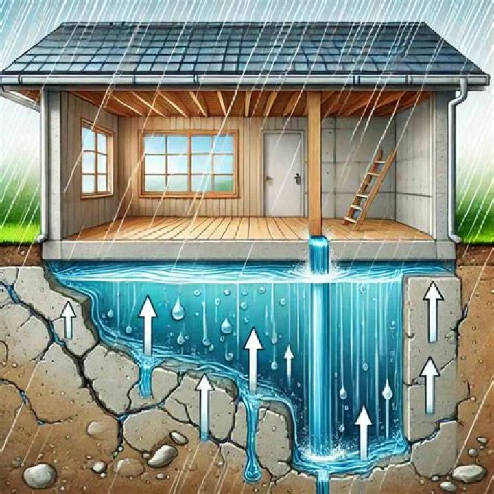 Why is water coming up from basement floor?